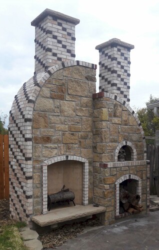 Concrete Outdoor Fireplace