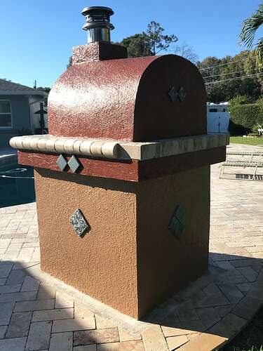 Pizza Oven Painted Stucco (7)
