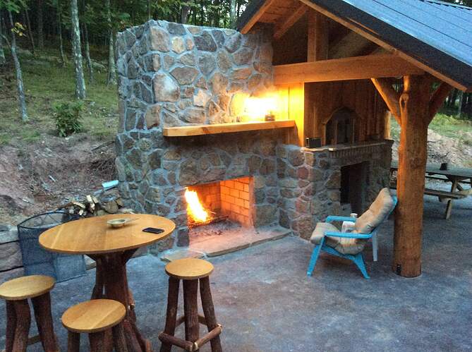 Outdoor Fireplace and Seating