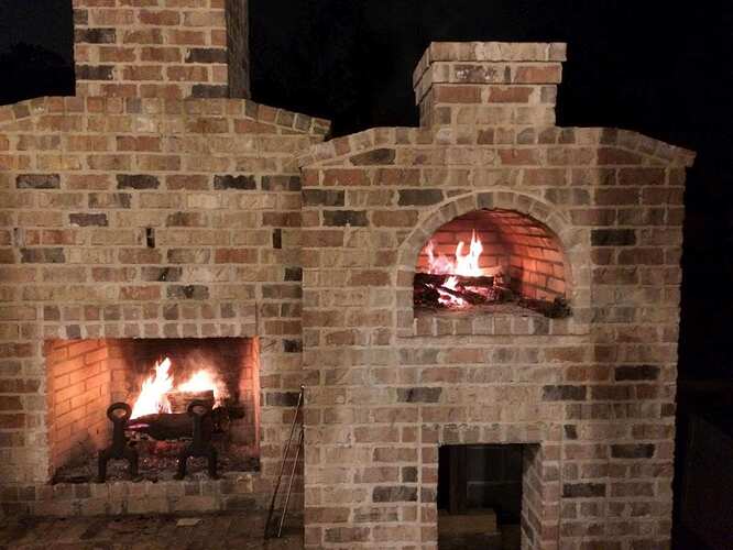 Outdoor Brick Fireplace Kit (28)