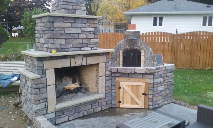 Outdoor Fireplace Pizza Oven Combo